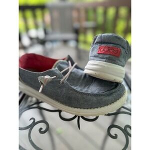 Hey Dude Wendy Chambray Loafers Comfort‎ Casual Shoes Indigo Blue Size 8